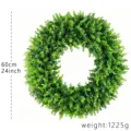 Grande ghirlanda di eucalipto artificiale per decoro porta 24 pollici 60cm diametro - Stile classico / 60CM