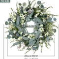 Künstlicher Eukalyptus-Blumenkranz für die Haustür Deko 66 cm - 60CM