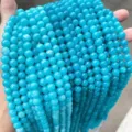 Vibrant blue chalcedony round beads for DIY jewelry making and bracelet accessories - 8mm (47 Pieces/Pack) / Lake Blue