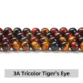 Premium 3A grade multi-color tiger eye round stone beads for DIY jewelry crafting - 3A Grade Tri-color Tiger Eye / 12mm (Approx 31 Pcs)