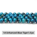 Premium 1A Saphirblaue Tigerauge-Rundperlen für die professionelle DIY-Schmuckherstellung - 6mm Packung / Optimized Royal Blue Tiger Eye