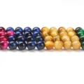 5A grade multicolored round tiger eye stone beads for DIY jewelry making and craft - 10mm (Approx 37 Pcs) / Grade 5A Multicolor (Optimized)