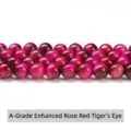1A Optimierte Rosenrote Tigerauge Stein Rundperlen für DIY Schmuckherstellung DIY - 6mm Packung / Optimized Rose Red Tiger Eye