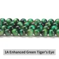 1A-Qualität polierte grüne Tigerauge-Rundperlen für DIY-Schmuckherstellung Handwerk - 6mm Packung / Grün
