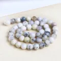 Natural white Australian opal loose beads strand for DIY handmade jewelry accessories - 8mm (Approx 47 Beads) / Natural White Opal