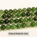 High-quality natural green jasper round loose beads for DIY jewelry making accessories - 7.5-8mm (Approx 47 Pieces) / Natural Jasper