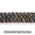 Hochwertige 3A natürliche blaue Tigerauge Steinperlen für DIY-Schmuckherstellung - 6mm/Ca. 60Stk / 3A Natürliches Blaues Tigerauge