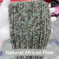 Natural African turquoise round beads for DIY jewelry making and crafting - 2mm approx 180pcs / Faceted Natural African Turquoise Beads