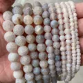 Natural grey weathered crackle agate frosted loose beads for DIY jewelry making crafts - 4mm (Approx 90 Pcs) / Gray