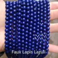 Deep blue imitation lapis lazuli round loose beads for DIY jewelry making accessories - 12mm (Approx. 31 Beads) / Faux Lapis Lazuli