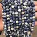 High quality 3A grade natural blue frost sodalite round beads for DIY jewelry making accessories - 6mm (Approx 60pcs) / 3A Natural Matte Sodalite