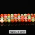 Hochwertige bunte Alashan-Achat lose Rundperlen für DIY-Schmuckherstellung, 6-10mm - 37-teiliges Set / Alashan-farbiger Achat / 10mm