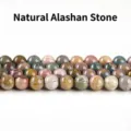 Cuentas redondas de ágata Alashan natural para accesorios de joyería DIY - 6mm (aprox. 60pcs) / Piedra Natural de Alashán