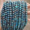 Macro detail of synthetic blue malachite loose beads for personalized DIY jewelry making - 8mm Pack (Approx 47 Pieces) / Synthetic Blue Malachite