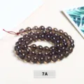 Cuentas redondas de cuarzo ahumado natural grado 7A para creación de joyas y pulseras - Cuarzo Ahumado Natural 7A (JDYSJ12) / 10mm (aprox. 37 unidades)