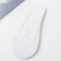 White summer women non-slip invisible boat socks with cross straps and cute butterfly knit design. - One Size / White