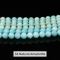 Premium 3A grade natural Amazonite round loose beads for DIY jewelry making and bracelets - 3A Grade Natural Amazonite / 10mm (Approx 37 Beads)