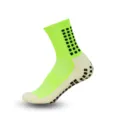 Professional anti-slip soccer socks with grip pads, thickened towel bottom for sports training. - Green
