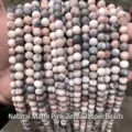 Natural matte pink zebra stone loose round beads strands for DIY jewelry making accessories - Natural Matte Pink Zebra Stone (JDYZS45)