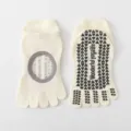 Women five toe yoga socks anti slip pilates socks breathable sports fitness socks white - One Size / White