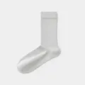 Light grey mulberry silk mid-calf socks for women, breathable thin summer socks. - One Size / Gray