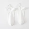 Plain white men's short socks, simple solid color casual breathable cotton socks for daily wear. - One Size / White