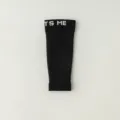 Manchon de mollet de compression noir pour course fitness sport, soutien de jambe respirant. - Noir