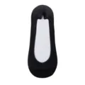 Black ice silk no-show socks for women, breathable mesh low cut invisible summer socks. - Black