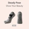 Grey women non-slip five toe yoga socks pilates socks floor dance exercise socks one pair - Gray