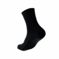 Black non-slip yoga socks, mid-tube cotton anti-skid fitness Pilates and dance socks - One Size / Black