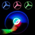 LED glowing pull string flying disc toy, flash bamboo dragonfly spinner for night outdoor fun. - Universal Model
