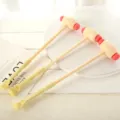Wooden handle massage hammer and back scratcher tool for manual body relaxation and relief. - Random Style