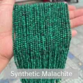 Cuentas de malaquita sintética facetadas para bisutería DIY de 8mm - 2mm (Aprox. 180 Pcs) / Malaquita Sintética Facetada