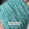 Natürliche Amazonit-Perlen in 5A-Qualität für DIY-Schmuckherstellung - 5A Facettierter Natürlicher Amazonit / 3mm (Ca. 108 Stk)
