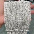 Natural faceted white howlite stone beads strands for DIY jewelry accessories - 2mm (Approx. 180 Beads) / Faceted Natural White Turquoise