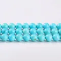 Premium synthetic blue turquoise round loose beads for DIY jewelry making and accessories - 4mm (Approx 90pcs) / Optimized Blue Turquoise Loose Beads