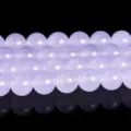 High-quality polished lavender chalcedony round beads for DIY jewelry making and crafts - 4mm/Approx 90pcs / Light Purple