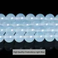 Premium light blue chalcedony round loose beads for DIY jewelry making and bracelets - 4mm/Approx 90pcs / Optimized High Quality Light Blue Chalcedony