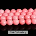 High-quality pink chalcedony round loose beads for DIY jewelry making and bracelets - 4mm/Approx 90pcs / Optimized High Quality Pink Chalcedony