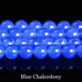 Round sapphire blue chalcedony loose beads for high-quality DIY jewelry crafting - 4mm/Approx 90pcs / Optimized High Quality Royal Blue Chalcedony