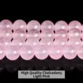 High quality light pink chalcedony round beads for DIY jewelry making - 4mm/Approx 90pcs / Optimized High Quality Light Pink Chalcedony