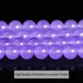 Premium lavender purple chalcedony loose round beads for DIY jewelry making bracelets - 4mm/Approx 90pcs / Lavender Purple