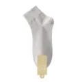 Men's solid color breathable cotton short socks, lightweight and comfortable for summer. - Light Gray