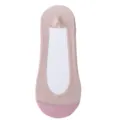 Women ice silk invisible boat socks summer thin low cut anti slip shallow mouth socks - Lotus root pink