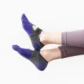Purple Non-Slip Five Toe Yoga Socks Pilates Fitness Grip Socks Breathable for Exercise - One Size / Purple