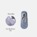 Non-slip yoga socks for women, breathable short fitness socks with silicone grip. - One Size / Haze Blue