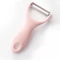 Pink plastic handle stainless steel blade kitchen fruit peeler tool model pink variant - OPP Bag / Nordic Pink