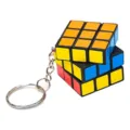 Mini cubo magico llavero rompecabezas juguete portatil antiestres base negra divertido - Cubo Mágico con Llavero