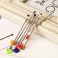 Kit cure-oreilles en acier inoxydable avec pendentifs cœur colorés, outil délicat. - Style Pendentif Cœur