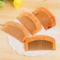Peach wood comb set, natural wood massage hair comb with smooth teeth, multi-piece pack. - Curved Semi Round Massage Comb